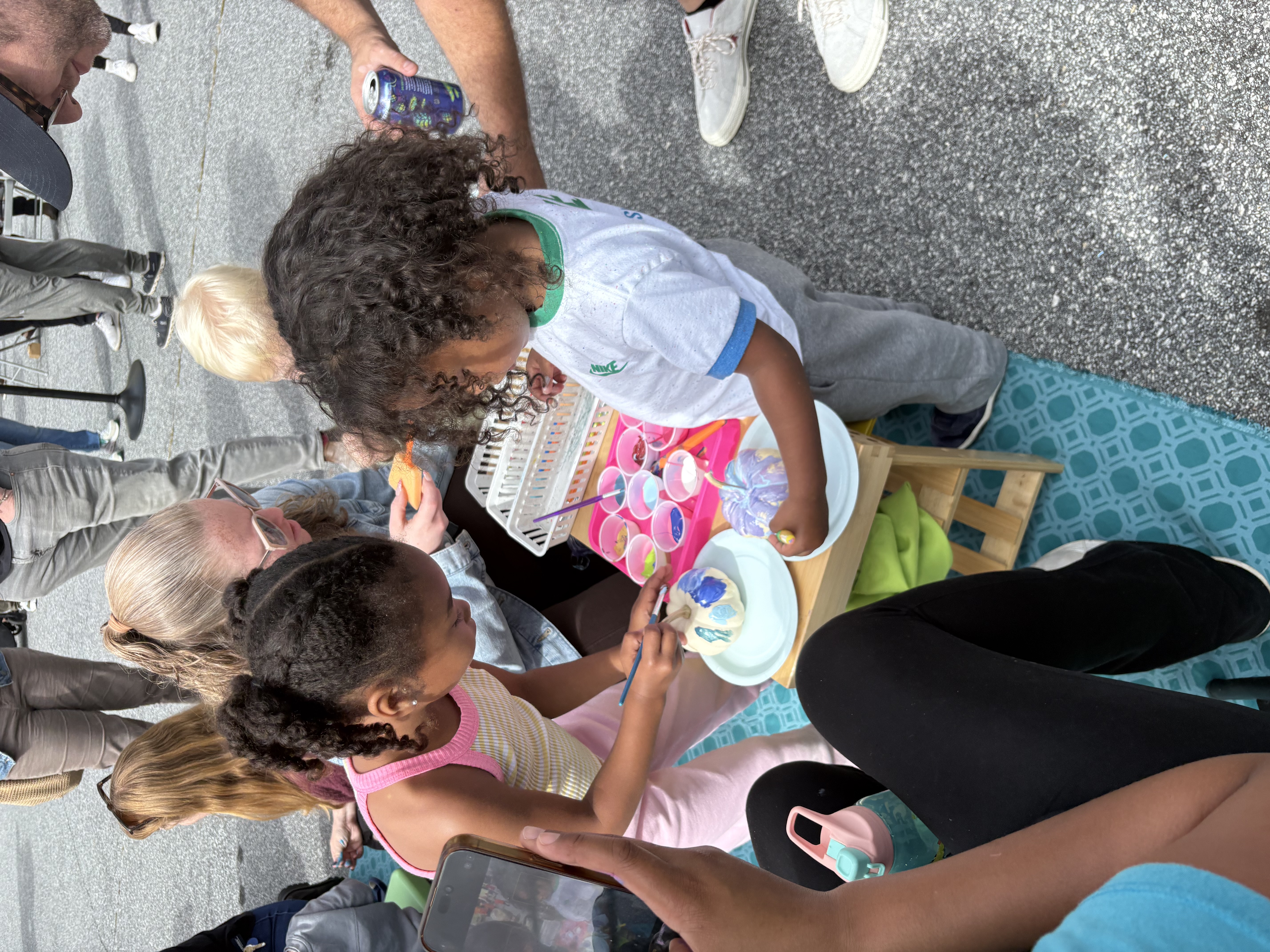 Children painting at Fall Festival